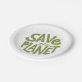 Sla de Planeet Eco Design op Papieren Bordje (Gekanteld)