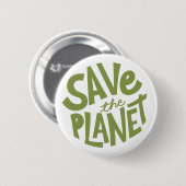 Sla de Planeet Eco Design op Ronde Button 5,7 Cm (Voorkant /achterkant)