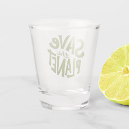 Sla de Planeet Eco Design op Shot Glas