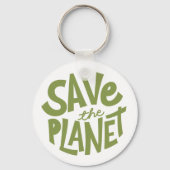 Sla de Planeet Eco Design op Sleutelhanger (Voorkant)