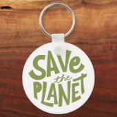 Sla de Planeet Eco Design op Sleutelhanger (Voorkant)