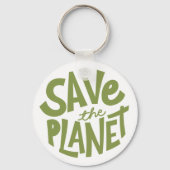 Sla de Planeet Eco Design op Sleutelhanger (Achterkant)