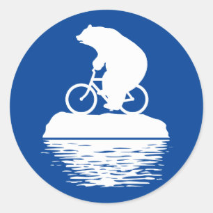 Sla de planeet op: Polaire Beren ronkeltjes Ronde Sticker