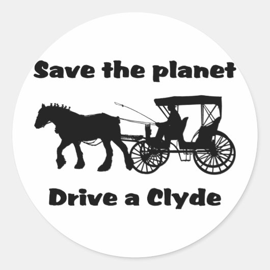 Sla de Planet Drive a Clyde op Ronde Sticker (Voorkant)