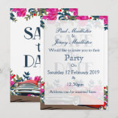 Sla de  rode auto op kaart (Voorkant / Achterkant)