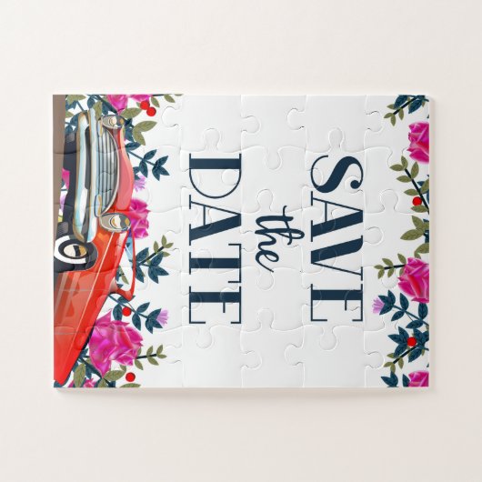 Sla de  rode auto op legpuzzel (Horizontaal)