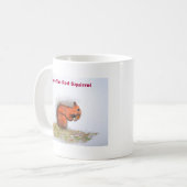 Sla de rode eekhoorn op koffiemok (Voorkant links)