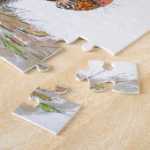 Sla de rode eekhoorn op legpuzzel (Zijkant)