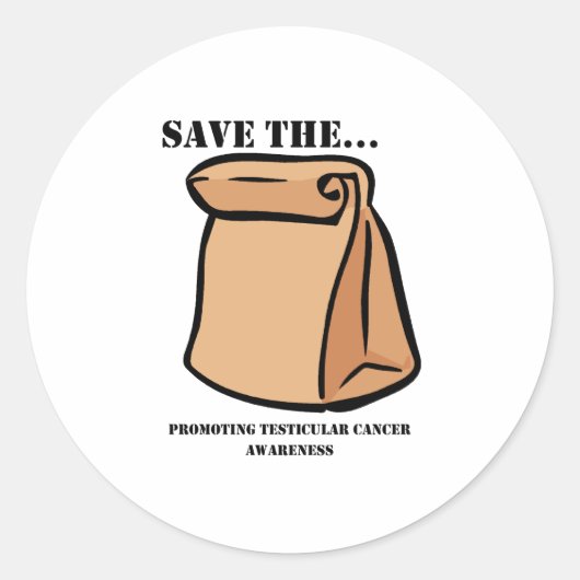 Sla de Sak op Ronde Sticker (Voorkant)