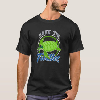 Sla de schildpadden op Dierenslogan Schildpadden c T-shirt