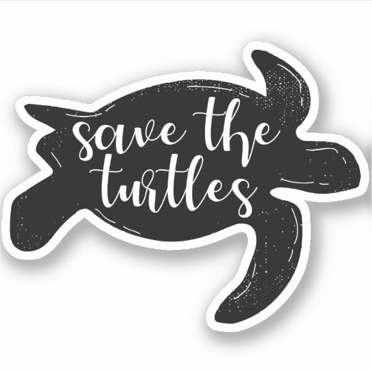 Sla de schildpadden op sticker (Voorkant)