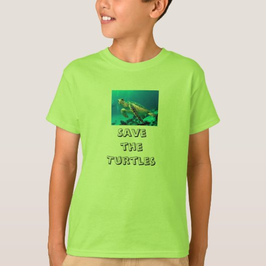 Sla de schildpadden op t-shirt (Voorkant)