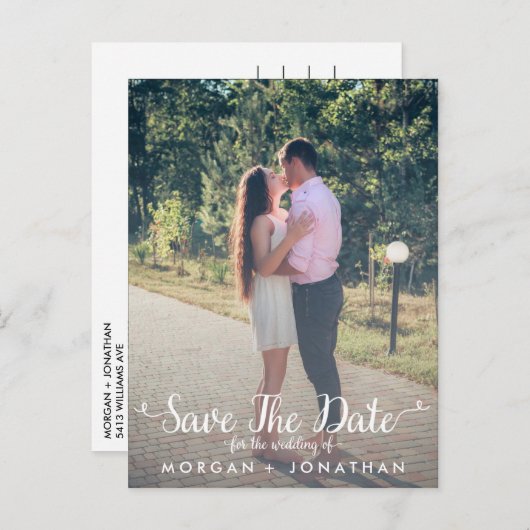 Sla de Sjabloon Datum Briefkaart op (Voorkant / Achterkant)