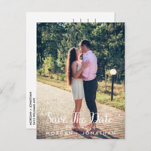 Sla de Sjabloon Datum Briefkaart op (Voorkant / Achterkant)