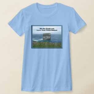 Sla de sporen in en laat je proces achter t-shirt
