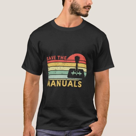 Sla de stick normale transmissie auto t-shirt (Voorkant)