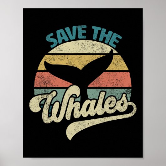Sla de teruggave van de walvissen op poster (Voorkant)