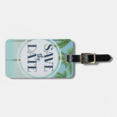 Sla de  tropische palmen op bagagelabel (Voorkant horizontaal)