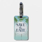 Sla de  tropische palmen op bagagelabel (Achterkant verticaal)