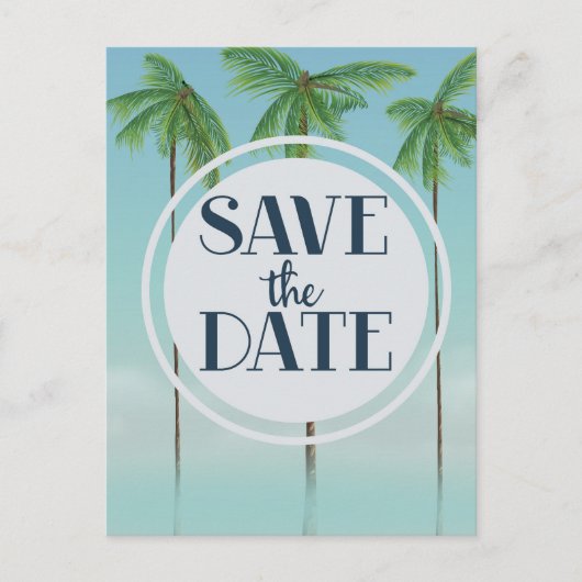 Sla de  tropische palmen op briefkaart (Voorkant)