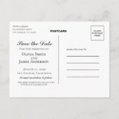 Sla de trouwfoto op aankondigingskaart (Achterkant)