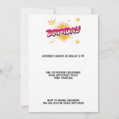Sla de uitnodiging van de Birthday Party van het m (Achterkant)