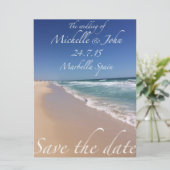 Sla de uitnodigingen voor de strandstijl op (Staand voorkant)