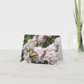 Sla de Vlinders Roze Bedankkaart (Achterkant)