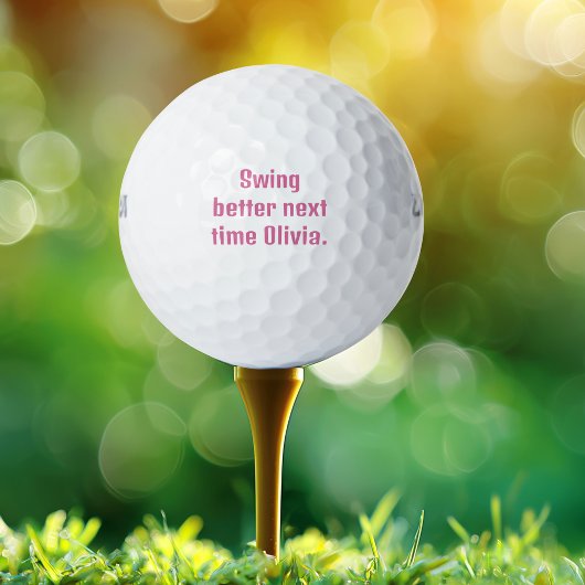 Sla de volgende keer beter Olivia, Grappig,Persoon Golfballen
