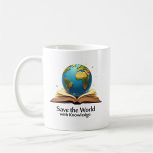 Sla de wereld op met kennis koffiemok