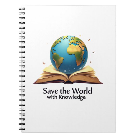 Sla de wereld op met kennis notitieboek (Voorkant)