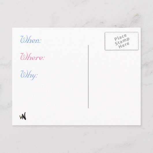 Sla deze datum op:~!, Sla deze alsjeblieft op... Aankondigingskaart (Achterkant)