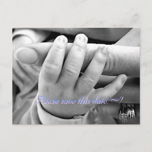 Sla deze datum op:~!, Sla deze alsjeblieft op... Aankondigingskaart (Voorkant)