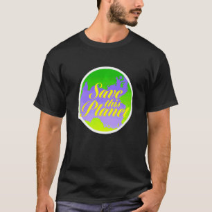 Sla deze planeet activist hippies 70s t-shirt