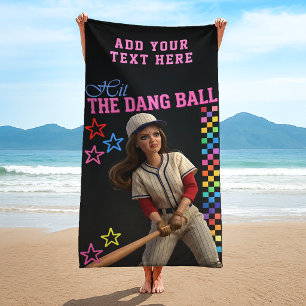 Sla Die Ballen Lekker Funny Baseball Moeder Poppen Strandlaken