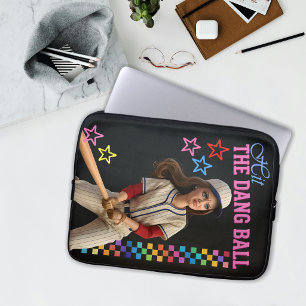Sla Die Ballen Lekker In Grappige Honkbal Moeder P Laptop Sleeve