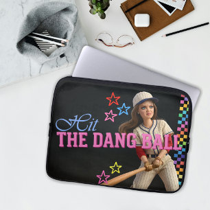 Sla Die Ballen Lekker In Grappige Honkbal Moeder P Laptop Sleeve