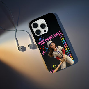 Sla Die Ballen Maar Raak Grappige Honkbal Moeder P iPhone 15 Pro Case