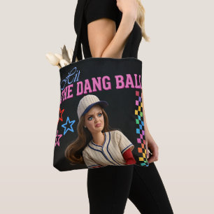 Sla Die Ballen Maar Raak Grappige Honkbal Moeder P Tote Bag