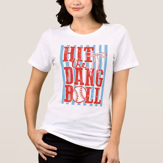 Sla Die Klote Bal Honkbal Tri-Blend Shirt (Voorkant)