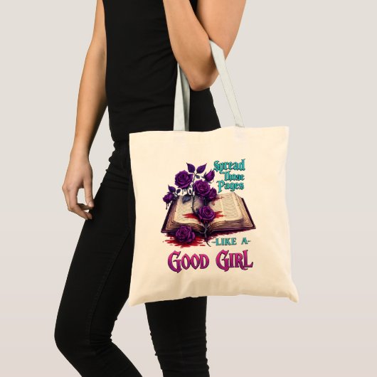 Sla Die Pagina's Open Als Een Braaf Meisje Tote Bag (Voorkant (product))