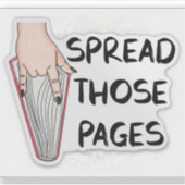 Sla Die Pagina's Open Sticker (Voorkant)