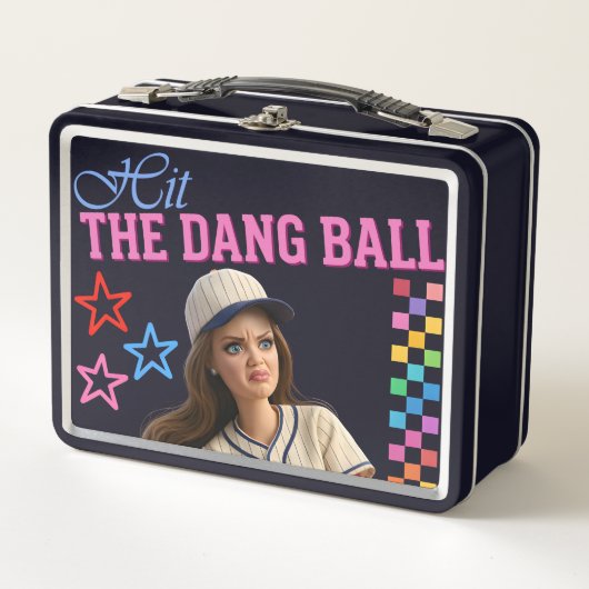 Sla Die Verdomde Bal Funny Baseball Moeder Poppeng (Voorkant)