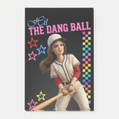Sla Die Verdomde Bal Funny Baseball Moeder Poppeng Post-it® Notes (Voorkant)
