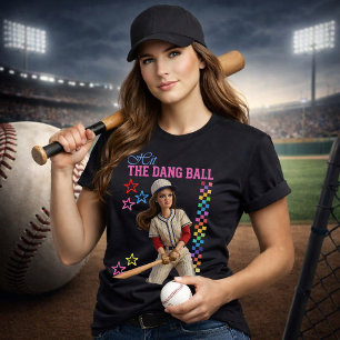 Sla Die Verdomde Bal Funny Baseball Moeder Poppeng T-shirt
