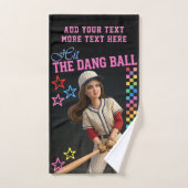 Sla Die Verduivelde Bal Funny Baseball Moeder Pop  Bad Handdoek (Handdoek)