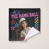 Sla Die Verduivelde Bal Funny Baseball Moeder Pop  Bad Handdoek (Wasdoekje)