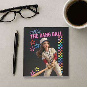 Sla Die Verduivelde Bal Funny Honkbal Moeder Pop G Notitieblok