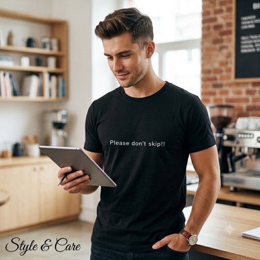 Sla dit alsjeblieft niet over! Statement Mark Blac T-shirt