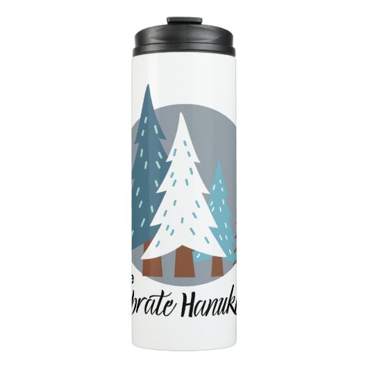 Sla een boom op - Vier Chanoeka Thermosbeker (Voorkant)